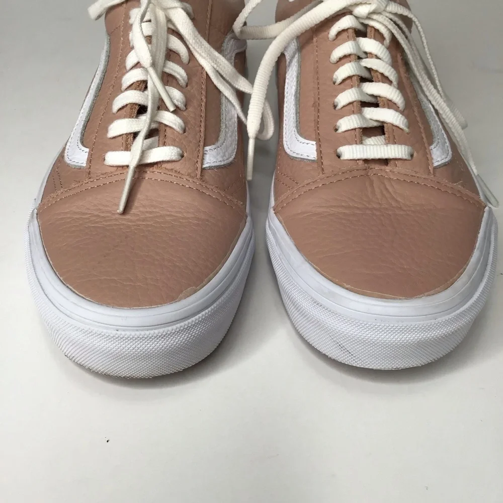 Vans Old Skool DX Mahogany Rose Leather Sneakers.